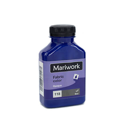 تصویر رنگ پارچه آبی ماری ورک Blue mariwork color code 118_250ml Image