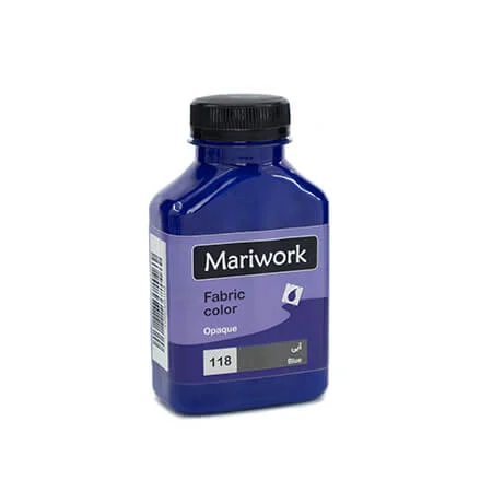 Blue mariwork color code 118_250ml Image تصویر رنگ پارچه آبی ماری ورک Blue mariwork color code 118_250ml Image