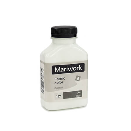 تصویر رنگ پارچه سفید ماری ورک White mariwork color code 121_250ml Image