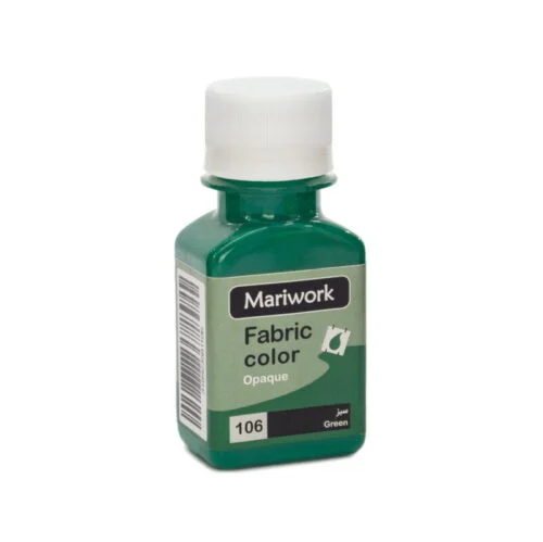 Green mariwork color code 106_60ml Image تصویر رنگ پارچه سبز ماری ورک Green mariwork color code 106_60ml Image