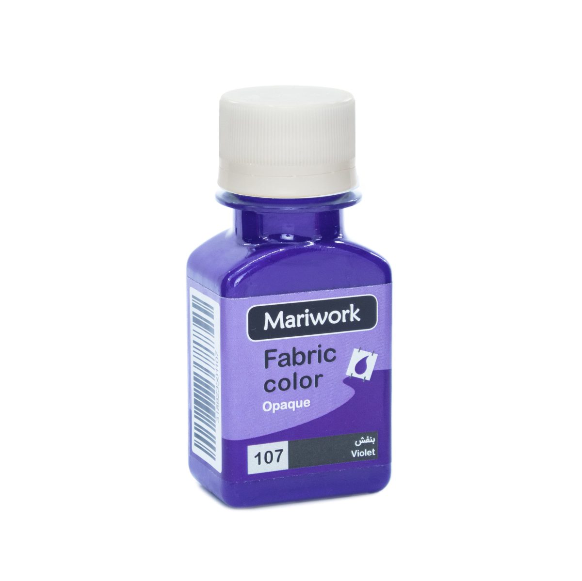 تصویر رنگ پارچه بنفش ماری ورک Violet mariwork color code 107_60ml Image
