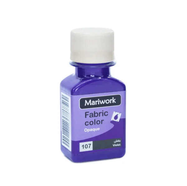 Violet mariwork color code 107_60ml Image تصویر رنگ پارچه بنفش ماری ورک Violet mariwork color code 107_60ml Image