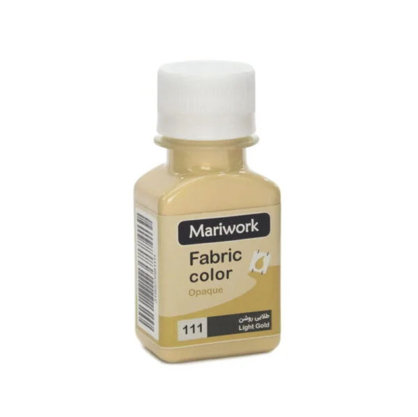 lightgold mariwork color code 111_60ml Image تصویر رنگ پارچه طلایی روشن ماری ورک lightgold mariwork color code 111_60ml Image