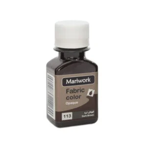 تصویر رنگ پارچه قهوه‌ای تیره ماری ورک darkbrown mariwork color code 113_60ml Image