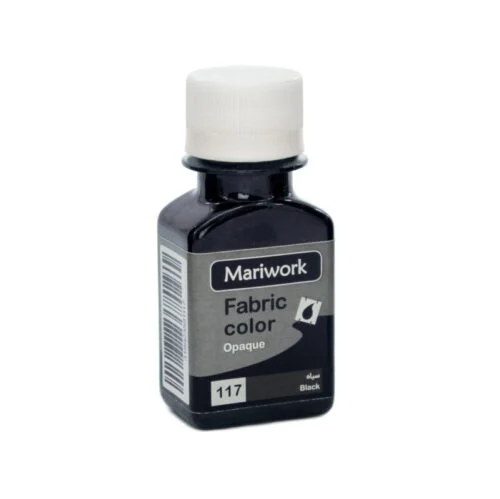 Black mariwork color code 118_60ml Image تصویر رنگ پارچه سیاه ماری ورک Black mariwork color code 118_60ml Image