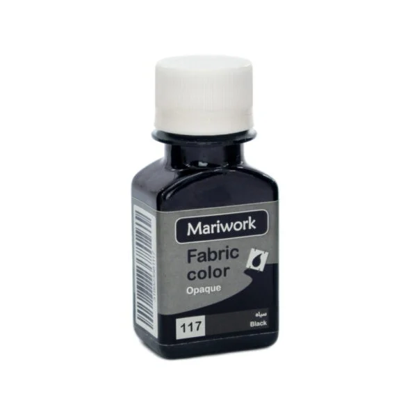 تصویر رنگ پارچه سیاه ماری ورک Black mariwork color code 118_60ml Image