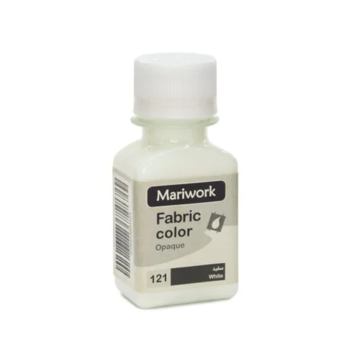 White mariwork color code 121_60ml Image تصویر رنگ پارچه سفید ماری ورک White mariwork color code 121_60ml Image