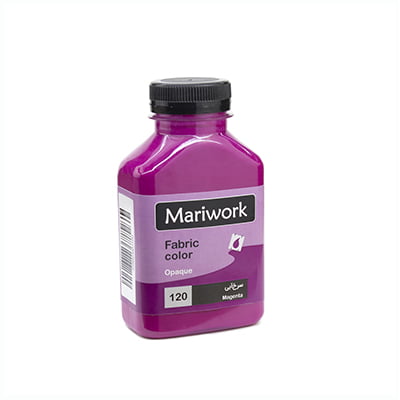 تصویر رنگ پارچه سرخ آبی ماری ورک magenta mariwork color code 120_250ml Image