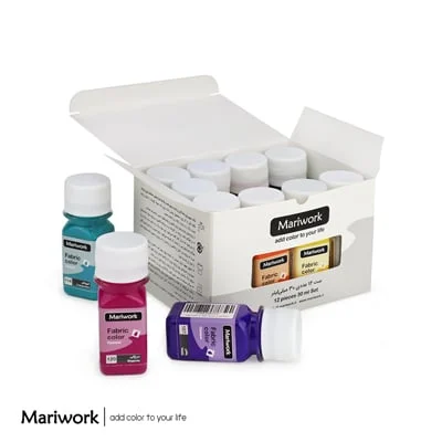 12-color-box-set-pic-.bk رنگ پارچه | ست 12 تایی 30 میل | شامل رنگ های اصلی + سیاه، سفید