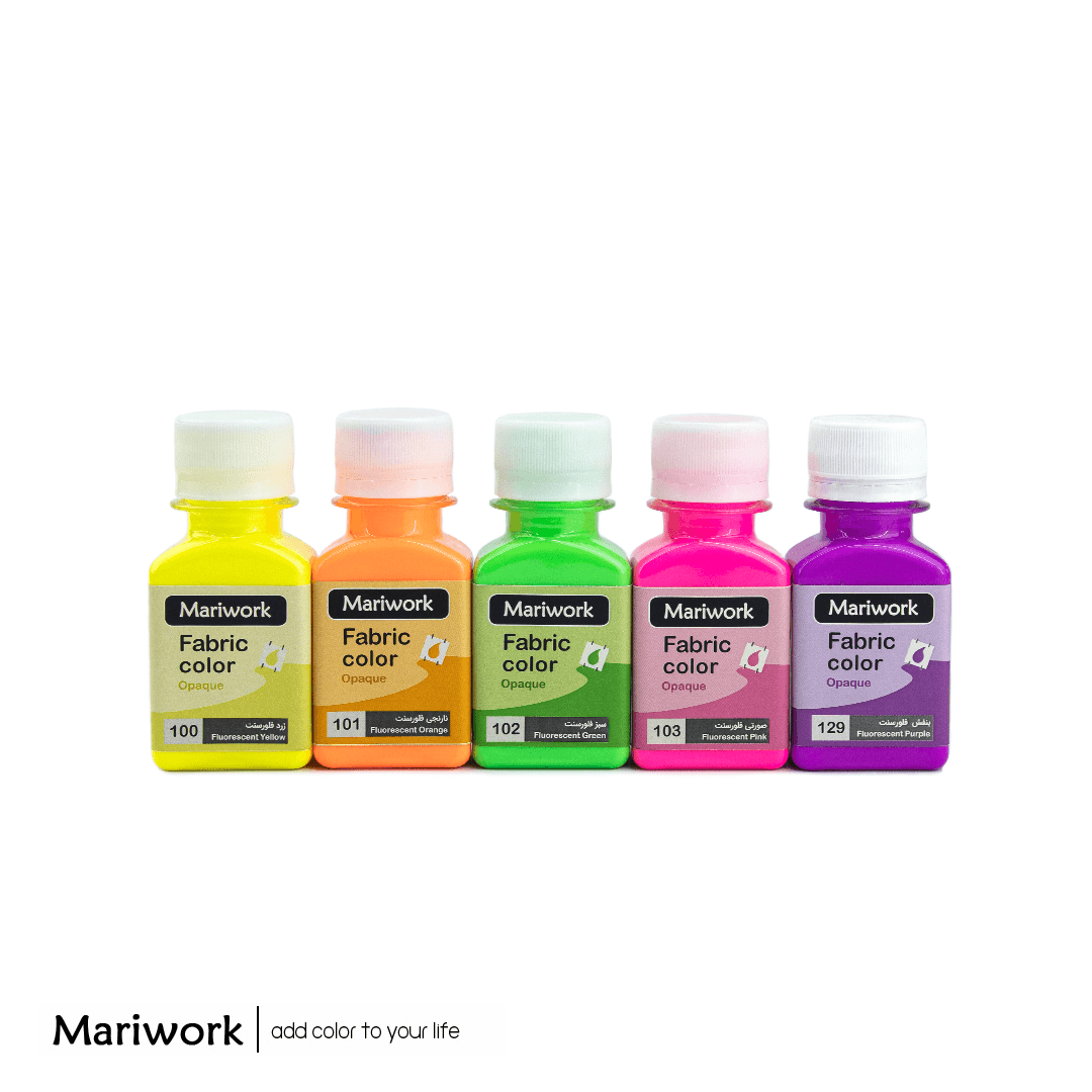 mariwork seri felorsent3 ست 5 رنگ فلورسنت ماری ورک | 60 میل - تصویر 1